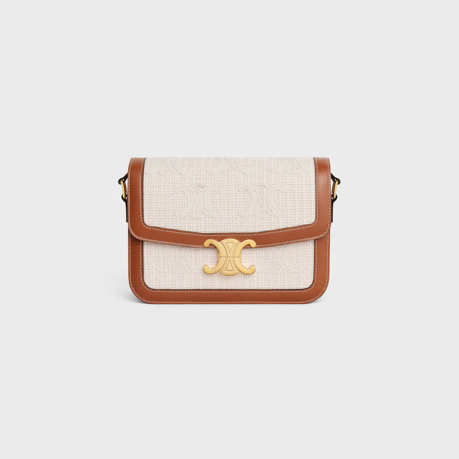 Triomphe Bag in Textile with Triomphe Crochet.
