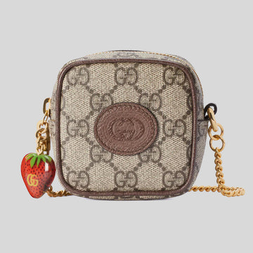 GUCCI GG Strawberry Coin Wallet/Pouch
